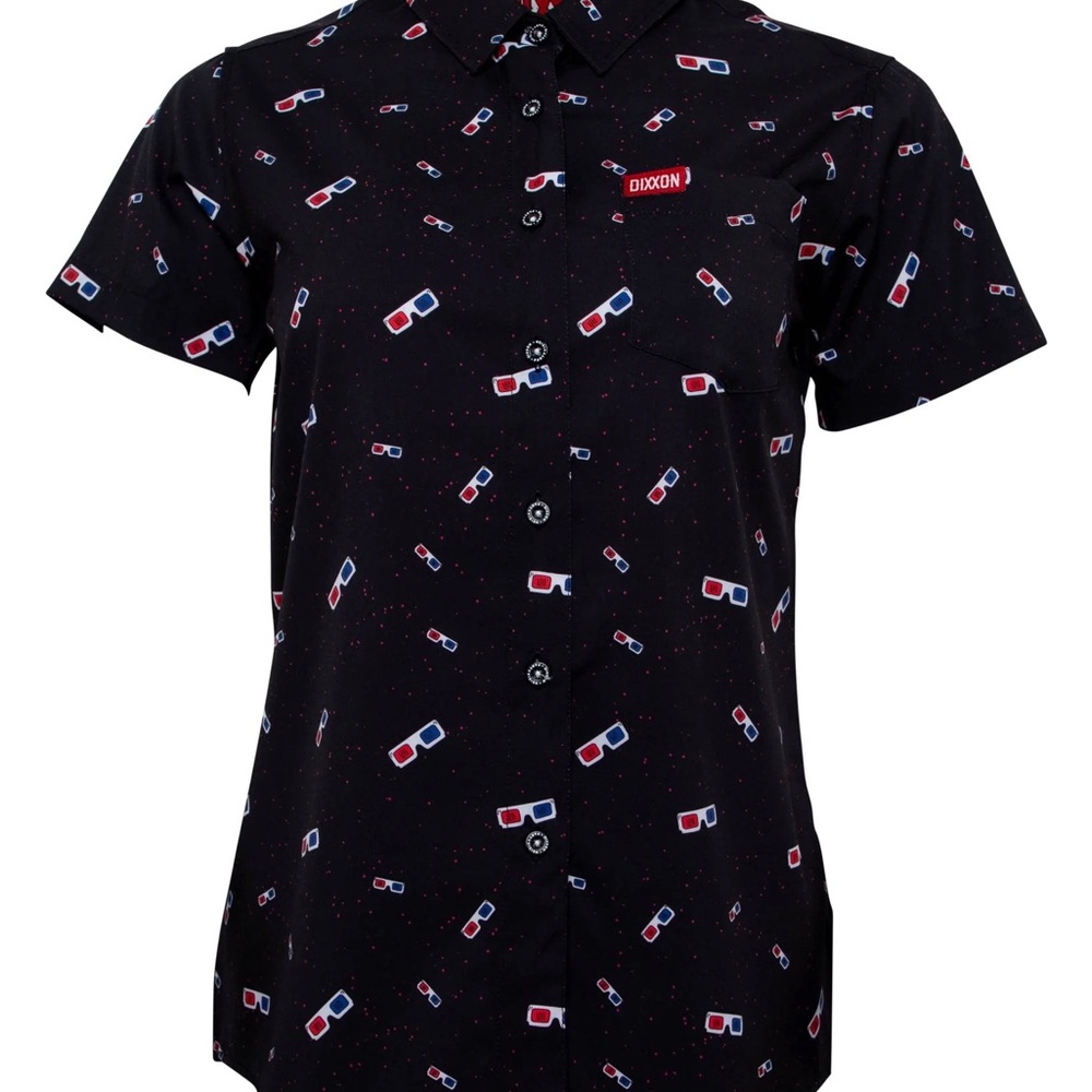 DIXXON party vision Black Shirt with 3D Glasses Pattern